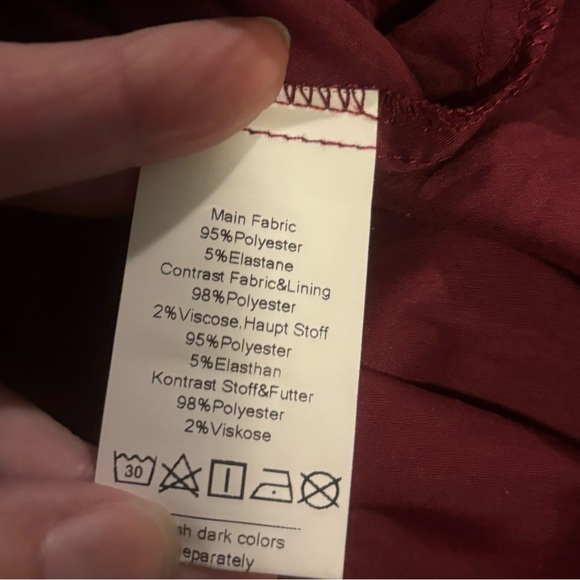 NWT Scarlet Darkness Renaissance Medieval Costume  Dress Burgundy Jacquard Sz L - Picture 7 of 8